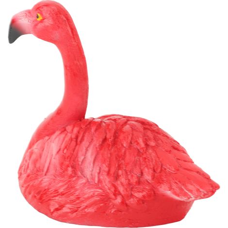 Décorations flamant rose flottantes pour bassin, aquarium, jardin, terrasse, pelouse. Petit flamant rose à tête rouge dressée. (1/5)