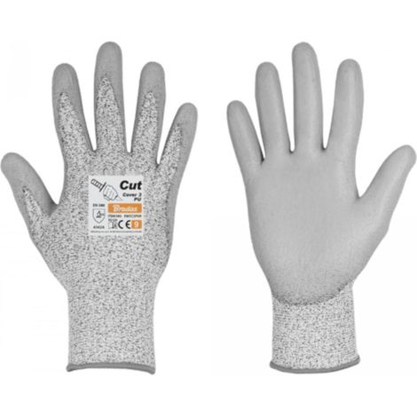 Schnittschutzhandschuhe Stufe 3 Polyurethan Beschichtung grau 7 (1/3)
