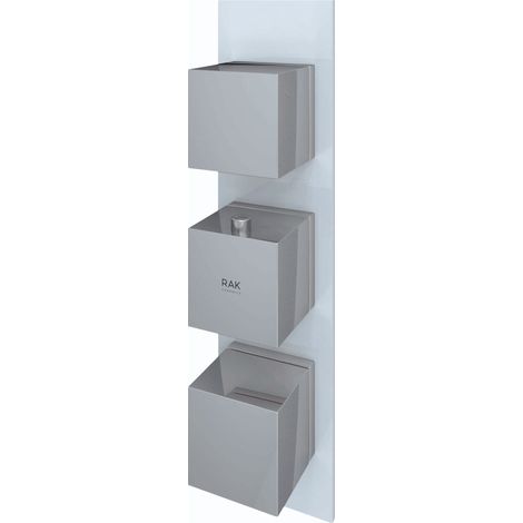 RAK Feeling White Square Concealed Thermostatic Dual Control Shower Valve - RAKFSV2500S (1/2)