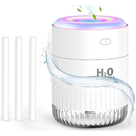 Humidificateur pour Chambre d'enfant Humidificateur Mini Humidificateur pour Usage intérieur Humidificateur d'intérieur avec lumière LED, Fonction d'arrêt Automatique et Deux Modes de (1/5)