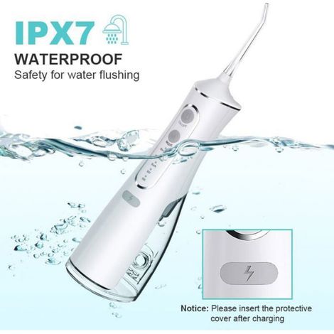 Hydropulseur dentaire - - Portable - IPX7 étanche - 4 modes - Rechargeable USB (1/5)