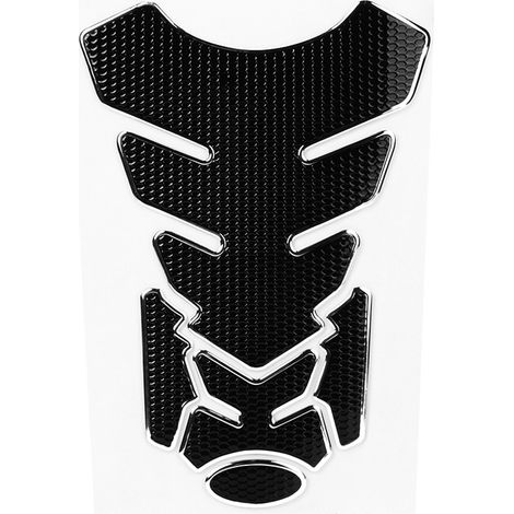 Autocollant de protection réservoir moto 3D antidérapant, décoratif, compatible Yamaha, noir argenté (1/5)