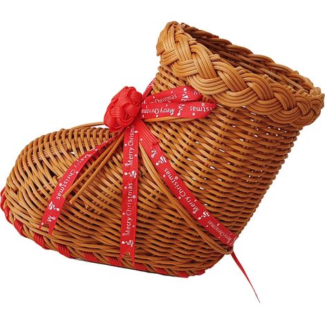 Contenitore moderno effetto rattan per - Rosso