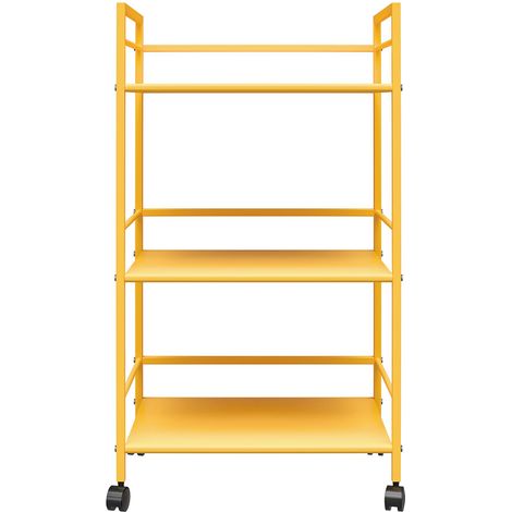 Cache-Chariot roulant en métal jaune