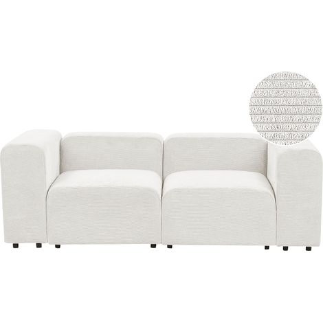 Modulsofa 2-Sitzer FALSTERBO Cord Cremeweiß