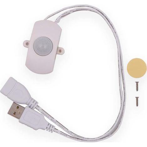 Commutateur de capteur de Mouvement 5A USB 5-24V Mini commutateur de capteur Automatique de Bande LED pour Bande Lumineuse LED (1/5)