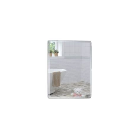 Miroir Mural de Salle de Bain Simple élégant rectangulaire - Fixation Murale (60cm x 50cm) (1/2)