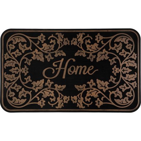 Paillasson home en Gomme noir - 75 x 45 cm (1/3)
