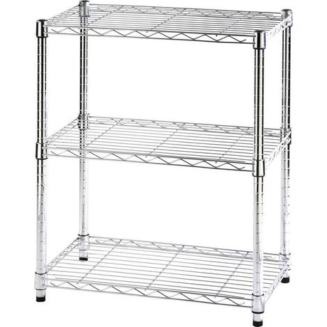 Archimede étagère métallique etagère 3 tablettes, version light cm 36 x 61 x h. 75 cuisine salle de bains garage placard