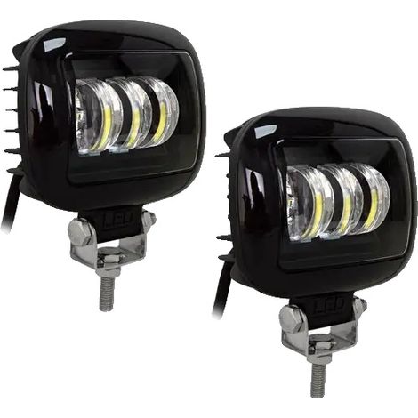 Projecteur LED, faisceau large, résistant aux intempéries, Carré Noir (1/2)