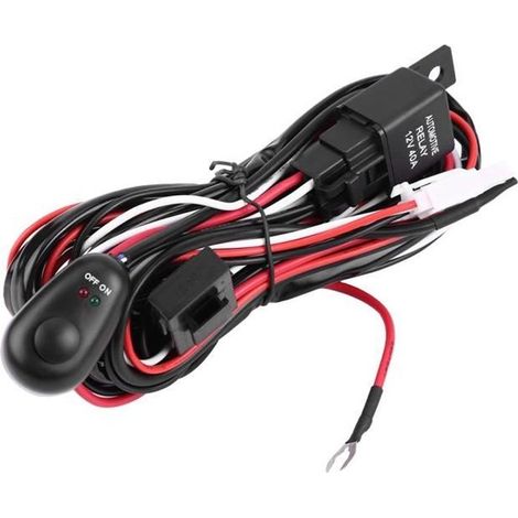 Kit interruttore di alimentazione e cablaggio per auto da 180 W per strisce luminose a LED (1) (1/3)