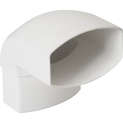 Nicoll – Coude PVC mâle-femelle 90x56 mm à 87°30 – Pour systèmes de drainage Ovation 38 – Matériau PVC lisse, non microporeux – Blanc