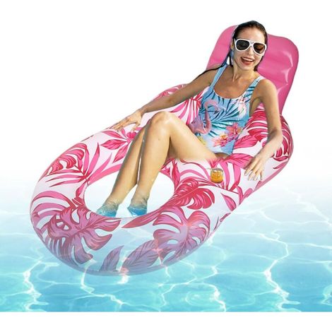 JSSEVN - Chaise longue de piscine gonflable pour adultes Matelas (1/5)