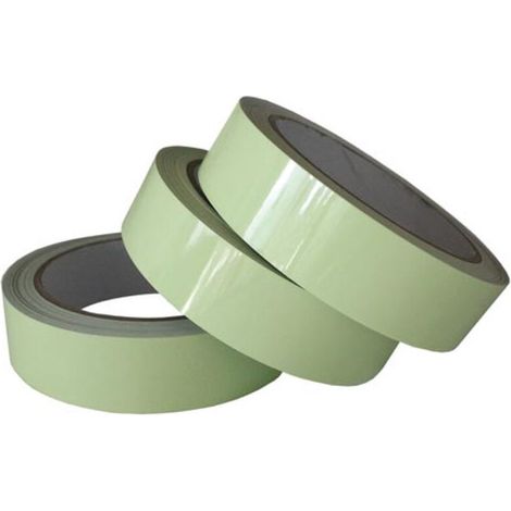 Ruban phosphorescent 1,5 cm x 10 m, haute visibilité dans l'obscurité, vert (1/4)
