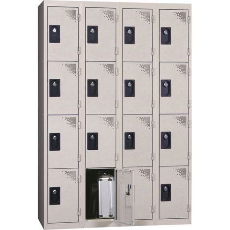 PROVOST - Vestiaire multicases monobloc 4x4 en acier gris - 16 cases