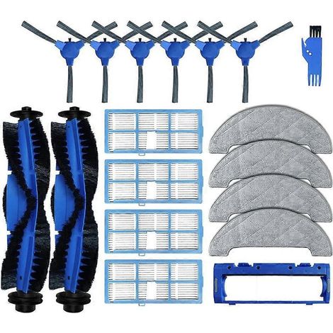 Pièces détachées et accessoires pour aspirateur robot Proscenic 850T / 850P : brosse latérale à rouleau, filtre HEPA, chiffon de nettoyage (1/5)