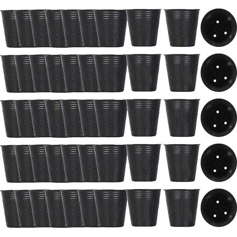 500 sacs de culture pour plantes en pot de 8 cm x 8 cm (1/5)