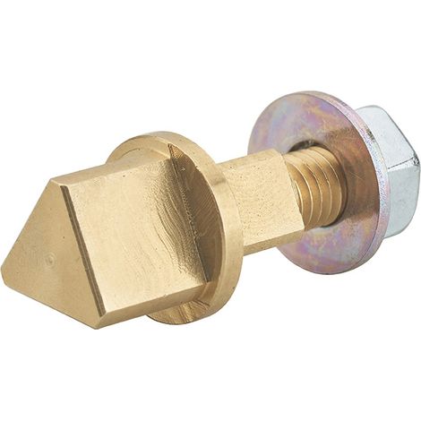 Thirard – Adaptateur clé triangle 11 mm pour fouillot carré 7 mm – Laiton pour applications techniques – Écrou et rondelle en acier zingué (1/2)