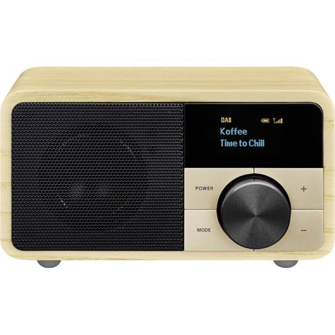 Sangean Genuine Mini DDR-7 Radio de table DAB+, FM AUX, Bluetooth bois