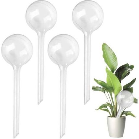4 Globes d'arrosage automatique en plastique, système d'arrosage pour plantes en vacances, dispositif d'arrosage pour balcon, jardin et bonsaïs, dimensions 27,5 x 8 cm (1/5)