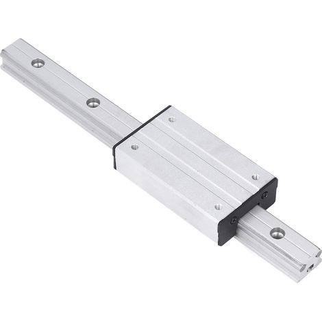 Rail linéaire acier aluminium 300mm avec chariot à double axe extérieur et 4 galets pour CNC (1/5)