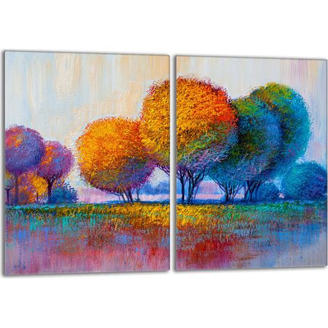 Glasschutzplatte für den Herd 2x40x52 Bäume (1/5)