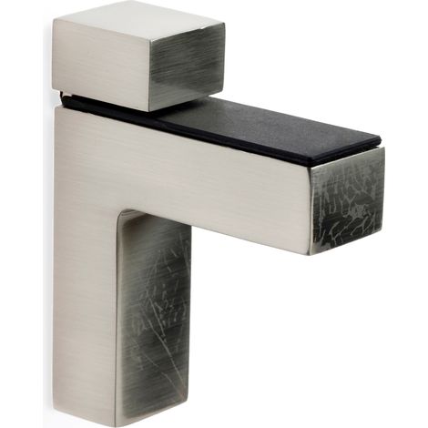 Soporte Regulable para Baldas de Cristal y Madera Fabricado en Zamak Acabado en Níquel Satinado Para Baldas con Espesores de 3-40 mm Medidas 268367 mm Sistema de Fijación Atornillado 2 Unidades (1/2)