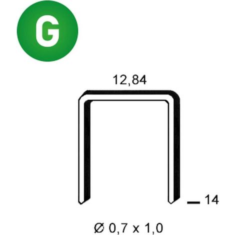10 000 Agrafes Galvanisées A-14 - 12.84x14x0.7x1 mm - D-Work