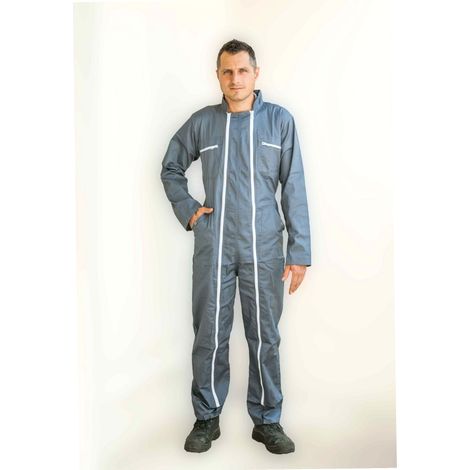 Combinación de trabajo gris 245g/m2 Tamaño XXL (56/58)