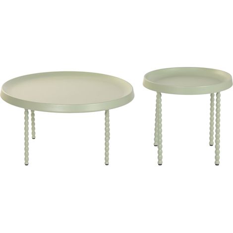 Mesita Auxiliar Set 2 Metal 75X75X39 Bolas (1/5)