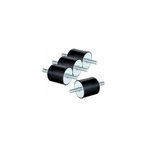 Silent Bloc M8, 4pcs Plot Anti Vibration Silenbloc Caoutchouc, Double Extrémités Vis Absorbeur Anti Vibration pour Bateau Voiture Amortisseur Silencieux -Adélala(M8 x 20, 30 x 30) (1/5)