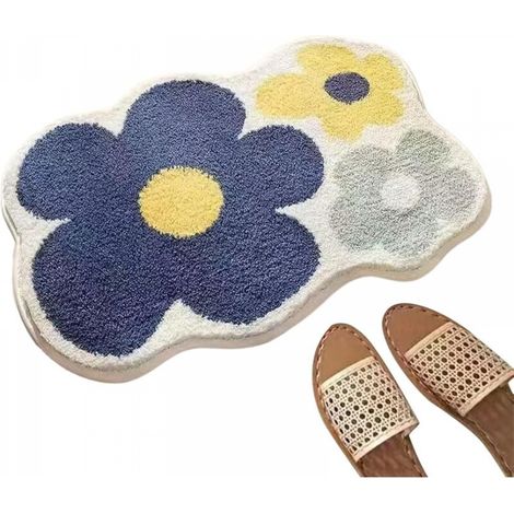Tapis De Bain pour Salle De Bains, Tapis Salle De Bain Lavable en Machine, Grattoir Pieds Sol Douche Accessoires pour Gymnase Dortoir Hôtel (1/5)