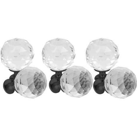 Domino Elegante Crystal Palace Möbelknopf 30mm in Schwarz & Weiß  6 Stück (1/5)