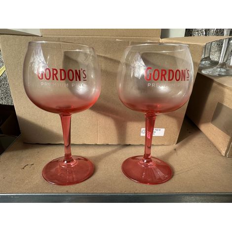 Lot de 2 verres Gin Gordon’s Rouge - 60 cl - Verres à gin - Neufs