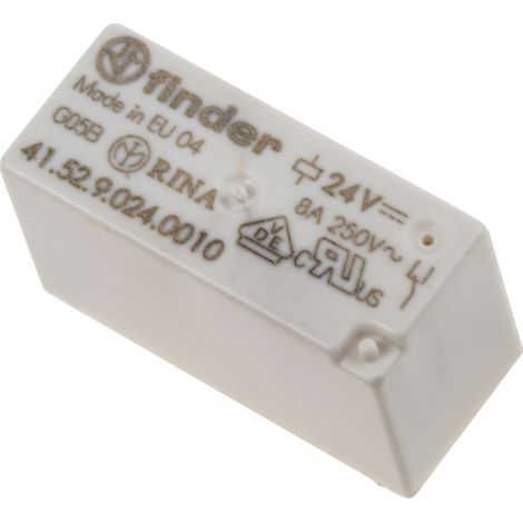 Relais de puissance Finder 41 Series, 2 RT, bobine 24V c.c. Montage sur CI 400mW ( Prix pour 1 )