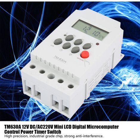 Interrupteur Horaire Numérique Mini LCD TM630A Contrôle Microprocesseur 12V CC (1/5)