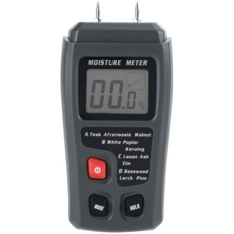 Digitaler LCD-Holzfeuchtemesser, Feuchtigkeitstester, Holz-Feuchtwasser-Lecksucher für Holzbaustoffe, Holzwände, Papierböden (1/5)