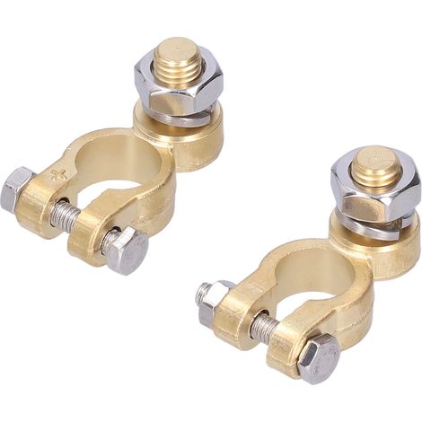 2 connecteurs de batterie cosses positif négatif pinces pour voiture bateau fourgon camionnette camion (1/5)