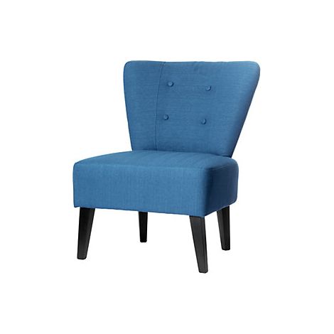 Sillón BRIGHTON  patas de madera maciza  azul