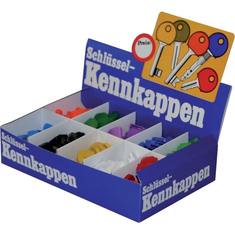 REIHER Schlüsselkappe halbrund B26xH21mm, flex.KF bunt, Standardfarben