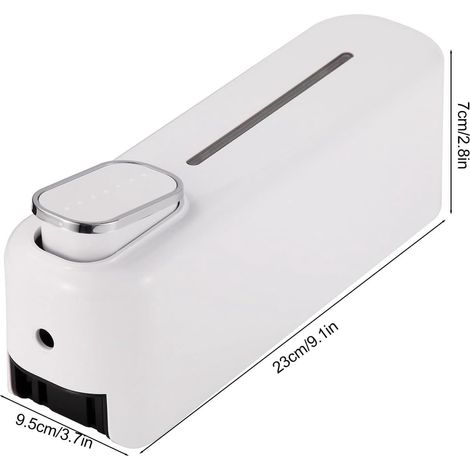 Seifenspender – 23 x 7 x 9,5 cm – Wandmontierter Seifenspender – Manueller Seifenspender – Für Flüssig- oder Gelseife (300 ml) – ABS-Kunststoff – AquaForge (1/5)