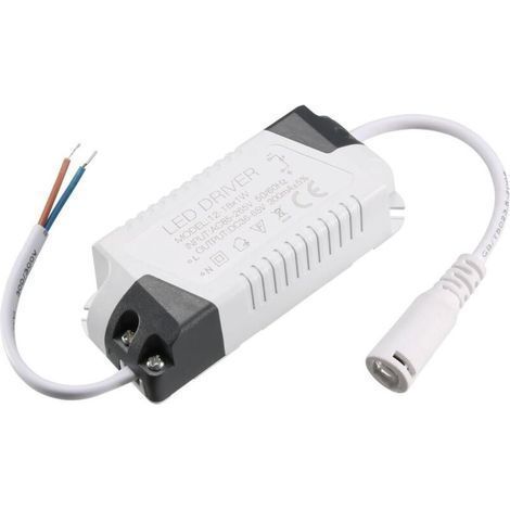 Driver LED 12-18 W à courant constant 300 mA haute puissance, entrée AC 85-265 V, sortie DC 36-65 V, connecteur externe, alimentation pour plafonnier LED, transformateur redresseur. (1/5)