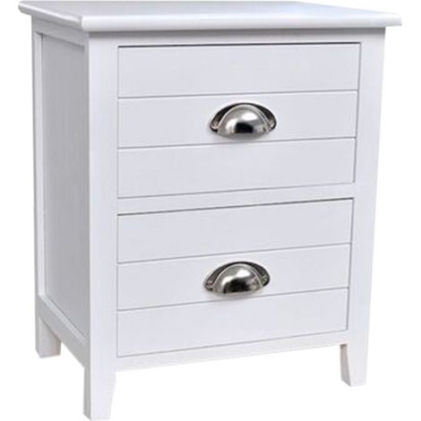 Mesita de madera blanca 38x28x45 (1/5)