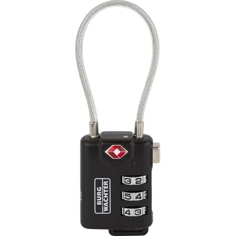 Burg Wächter 32891 Cadenas 32.80 mm TSA noir avec serrure à combinaison (1/5)