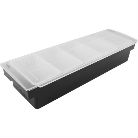 Gewürzbox mit Deckel, Mehrschichtsieb, für Zuhause, Salz, Zucker, Nüsse, Süßigkeiten, Trockenfrüchte, schwarz, 5 Maschen (1/5)