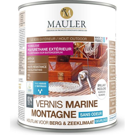 Vernis pour bois d'extérieur - Conditions météorologiques extrêmes - Protection UV et intempéries - Brillant - Incolore 1L (1/5)