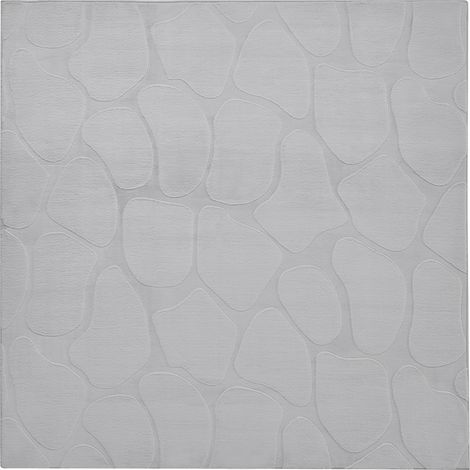 Alfombra cuadrada decorativa de jacquard 160 cm gris claro Kawi (1/5)