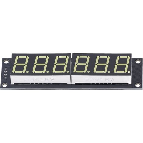 6-stellige, 7-Segment-LED-Digitalanzeige, weiß, beleuchtet (1/5)