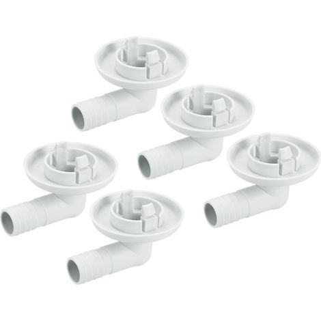 sourcing map Climatisateur Vidange Tuyau Connecteur 23mm 30mm Tube Coude Raccord Remplacement Pièce Accessoires pour Mini-Split Fenêtre AC, Beige Paquet de 5