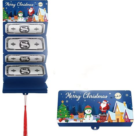Enveloppe De Noël Pour Argent - Boîte À Argent Avec 10 Fentes - Support Pour Cartes Cadeaux Festives - 2 Pièces (1/3)